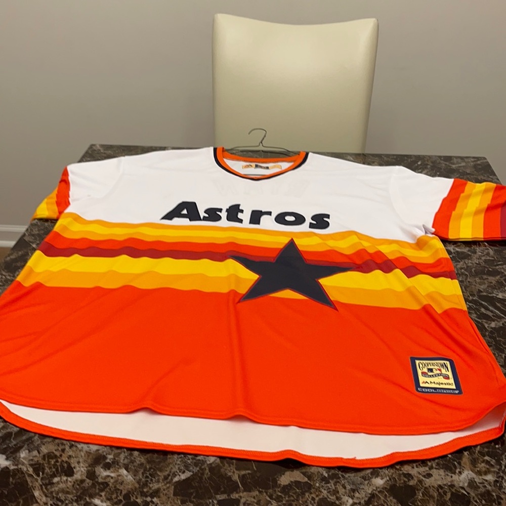Astro Ryan Jersey. orange, Yellow, Red, White and Navy Blue. Size 3XT